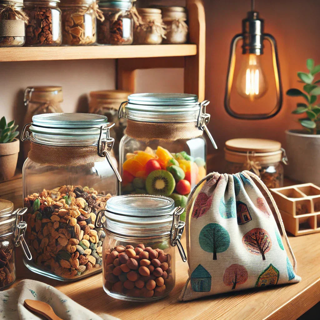 TARROS DE CRISTAL EN COCINA ECOLÓGICA