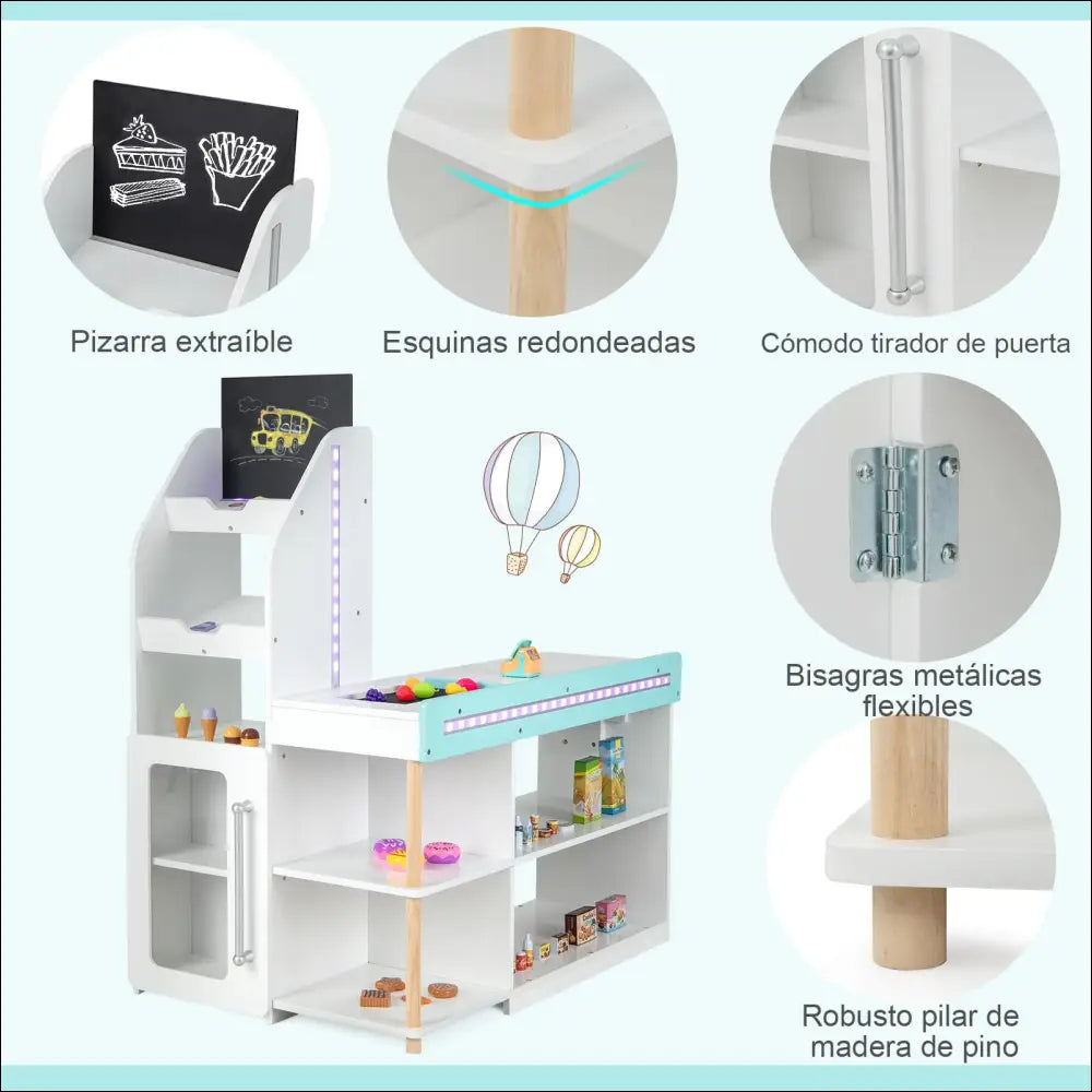 Centro de actividades infantil en Supermercado de Madera Costway para diversión educativa