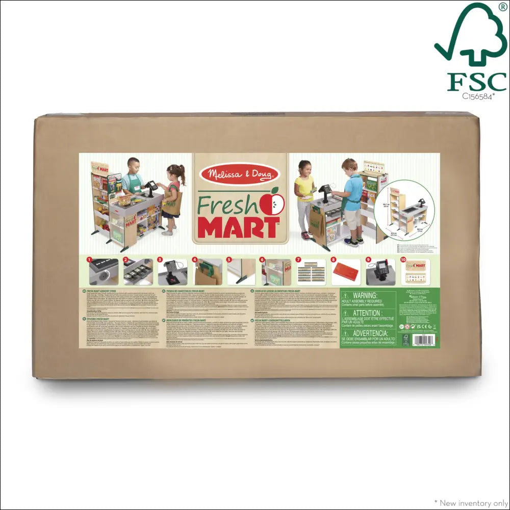 Juego de supermercado Melissa & Doug en caja para la tienda de cocinitas de madera
