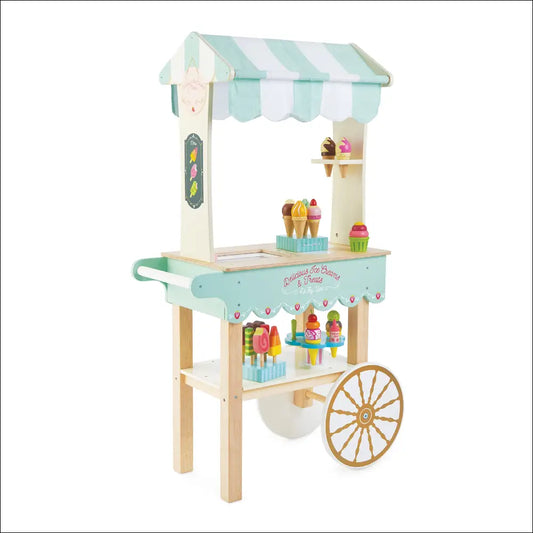 Carrito de helados clásico Le Toy Van, juguete de madera con accesorios coloridos