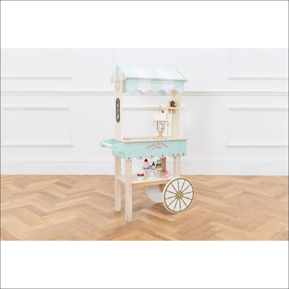 Carrito de helados clásico Le Toy Van, juguete de madera pastel para juego imaginativo
