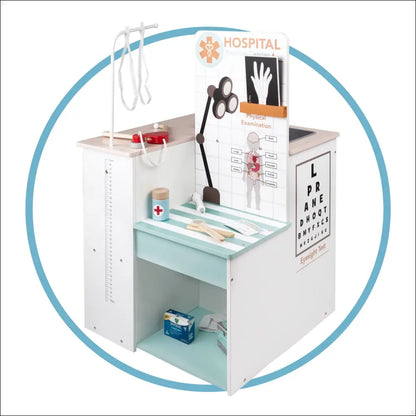 Juego de hospital infantil con equipo médico en Centro Veterinario WOOMAX para niños