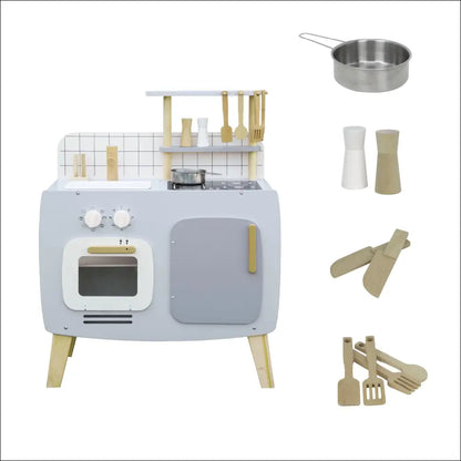 Cocinita Vintage Retro con accesorios, ideal para despertar la imaginación y juego ecológico