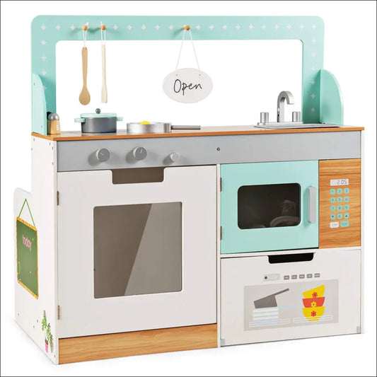 Cocinita Wix Verde, set de cocina infantil con horno, microondas y fregadero