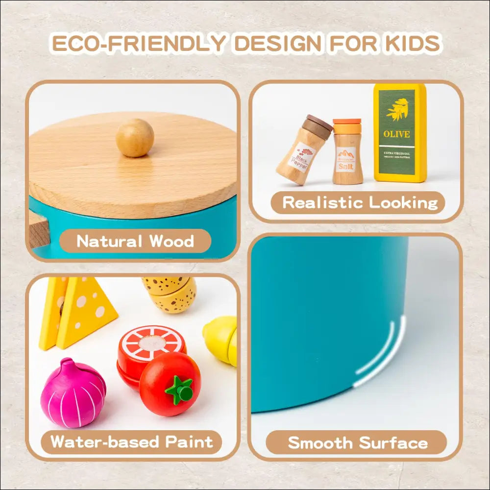 Cocinitas de madera Smartwo para juegos imaginativos y creativos - Juguete