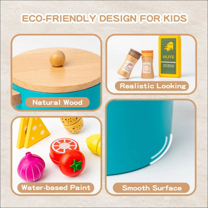 Cocinitas de madera Smartwo para juegos imaginativos y creativos - Juguete