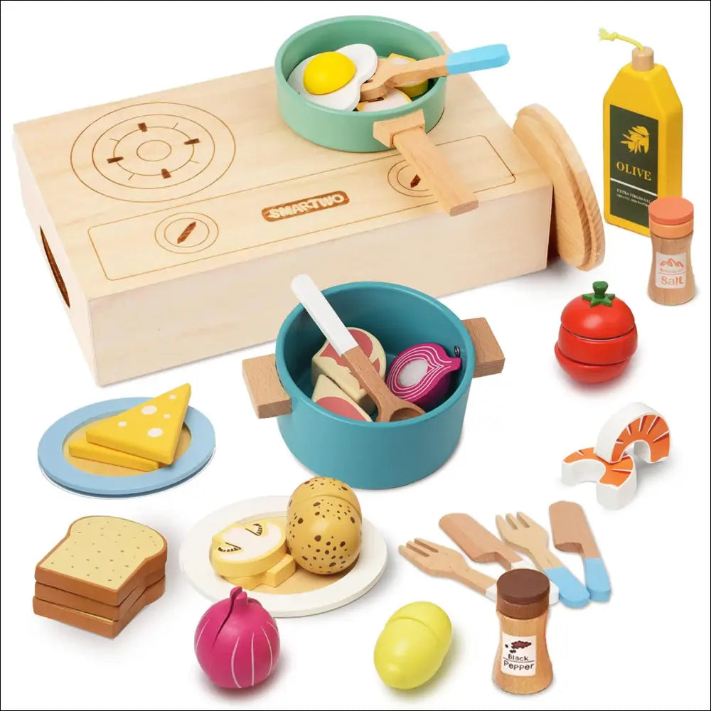 Cocinitas de madera Smartwo para juegos imaginativos y creativos - Juguete