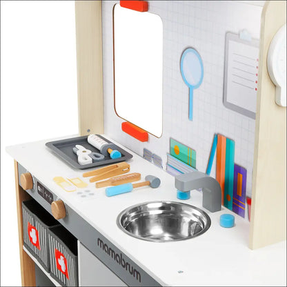 Cocina de juguete Mamabrum con utensilios, ideal para pequeños médicos en su hospital