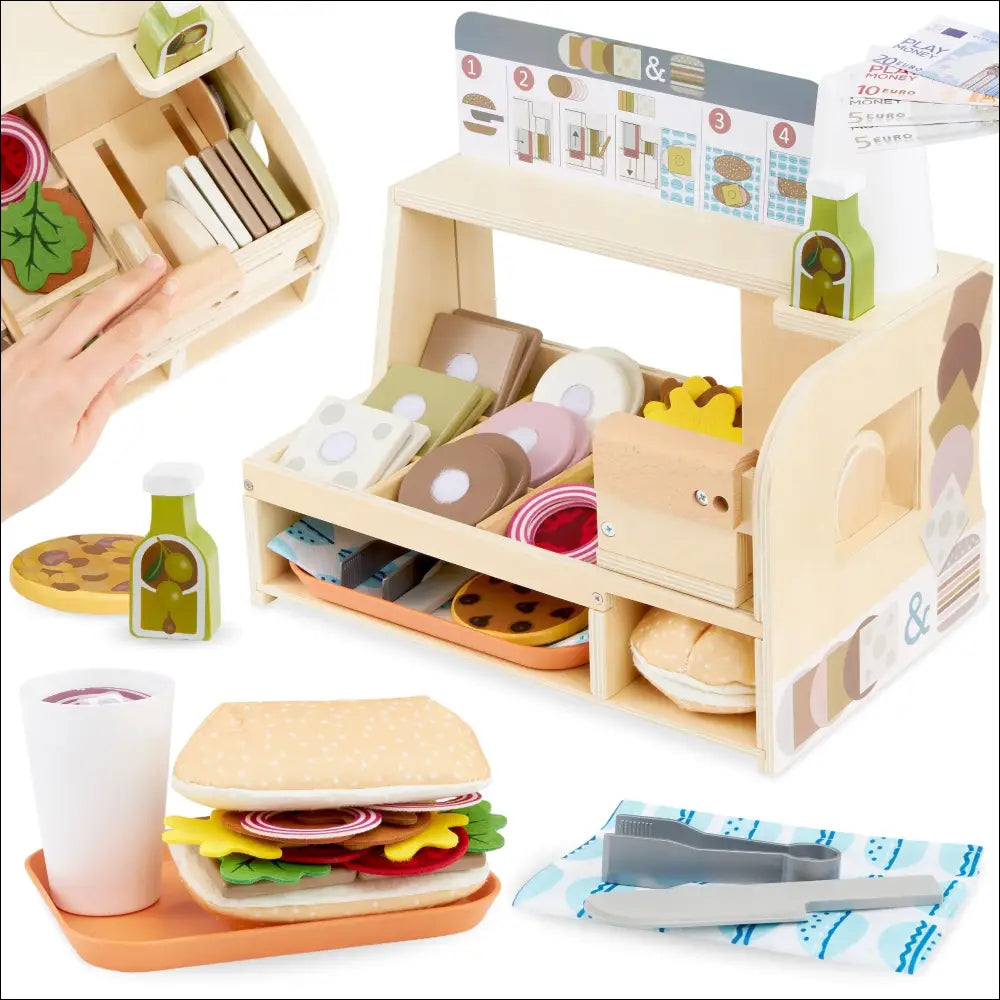 Diviértete con La Sandwichería de Madera Mamabrum Ofrece - Juguete