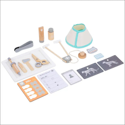 Conjunto de herramientas y accesorios de madera Mamabrum para el cuidado de animales