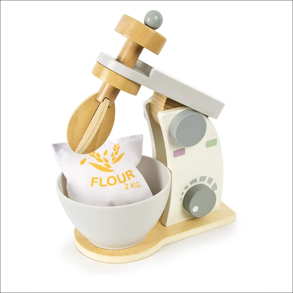 Juego de Cocina Infantil Leomark Gris con Madera Cafetera y Licuadora - Juguete