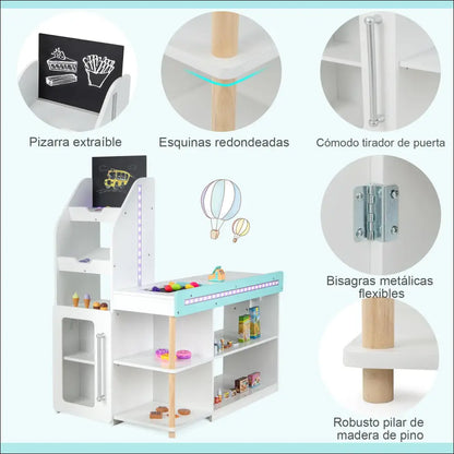 Centro de actividades infantil en Supermercado de Madera Costway para diversión educativa