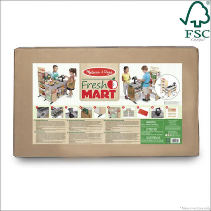 Juego de supermercado Melissa & Doug en caja para la tienda de cocinitas de madera